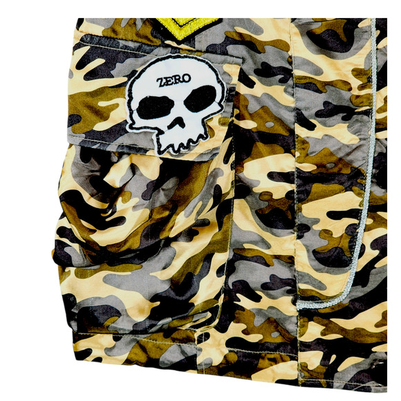 TOV sz 38 Holy G Satin Camo Shirt Jacket Women‎ Diagonal Zip Front Army Green - Picture 11 of 15